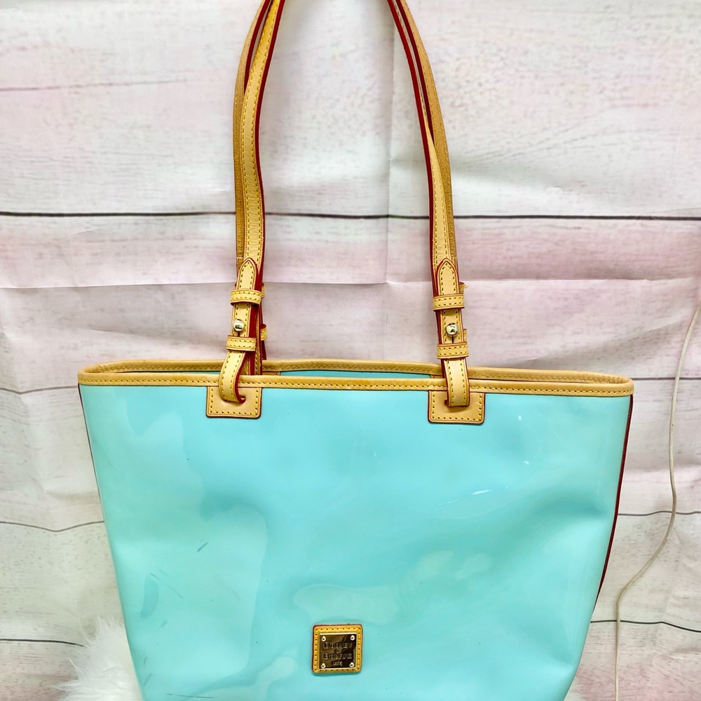 Dooney & Bourke Tiffany Blue and Tan Tote